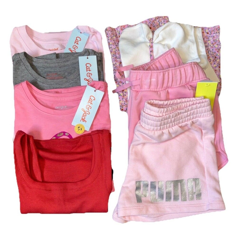 Cat & Jack All In Motion Art Class Puma Girl’s Sz 8 Summer Clothing Lot NWTs